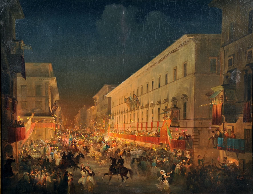 La Festa dei Moccoletti (Il carnevale a Roma) - Palazzo delle Belle Arti, Roma
